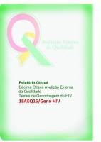 Relatório Global AEQ 18 - 2016 - Testes de Genotipagem do HIV